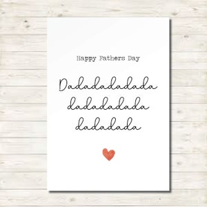 Dada birthday card from baby / toddler. Sentimental Fathers Day card. Personalised mama mummy keepsake card Funny Dadadada from son daughter