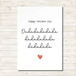 Cartão de Dia dos Pais Dada para bebês/crianças pequenas. Cartão de aniversário sentimental para mamães. Cartão personalizado de lembrança para pai e mãe, filho e filha. Dadadada engraçado
