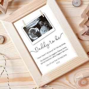 Regalo para el futuro papá por su pancita de embarazada, regalo de cumpleaños personalizado para la futura mamá, anuncio de embarazo, recuerdo con foto de la ecografía para la abuela.