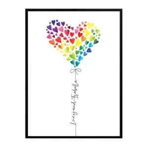 Lesbian girlfriend gift, personalised couple names print. Gay rainbow wall art. Romantic birthday present, anniversary engagement, Same sex