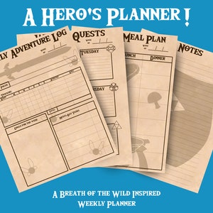 A Hero&#39;s Planner! BotW/TotK Inspired Weekly Planner