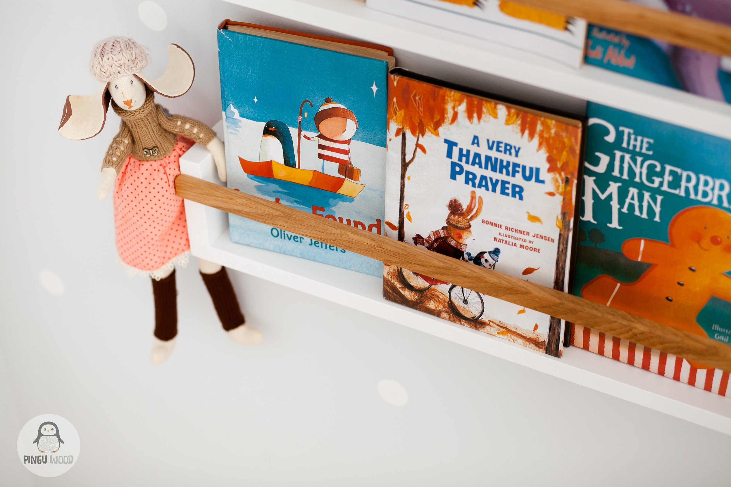 Two Bookshelves Children's Book Wall Shelf Nursery Wall Etsy