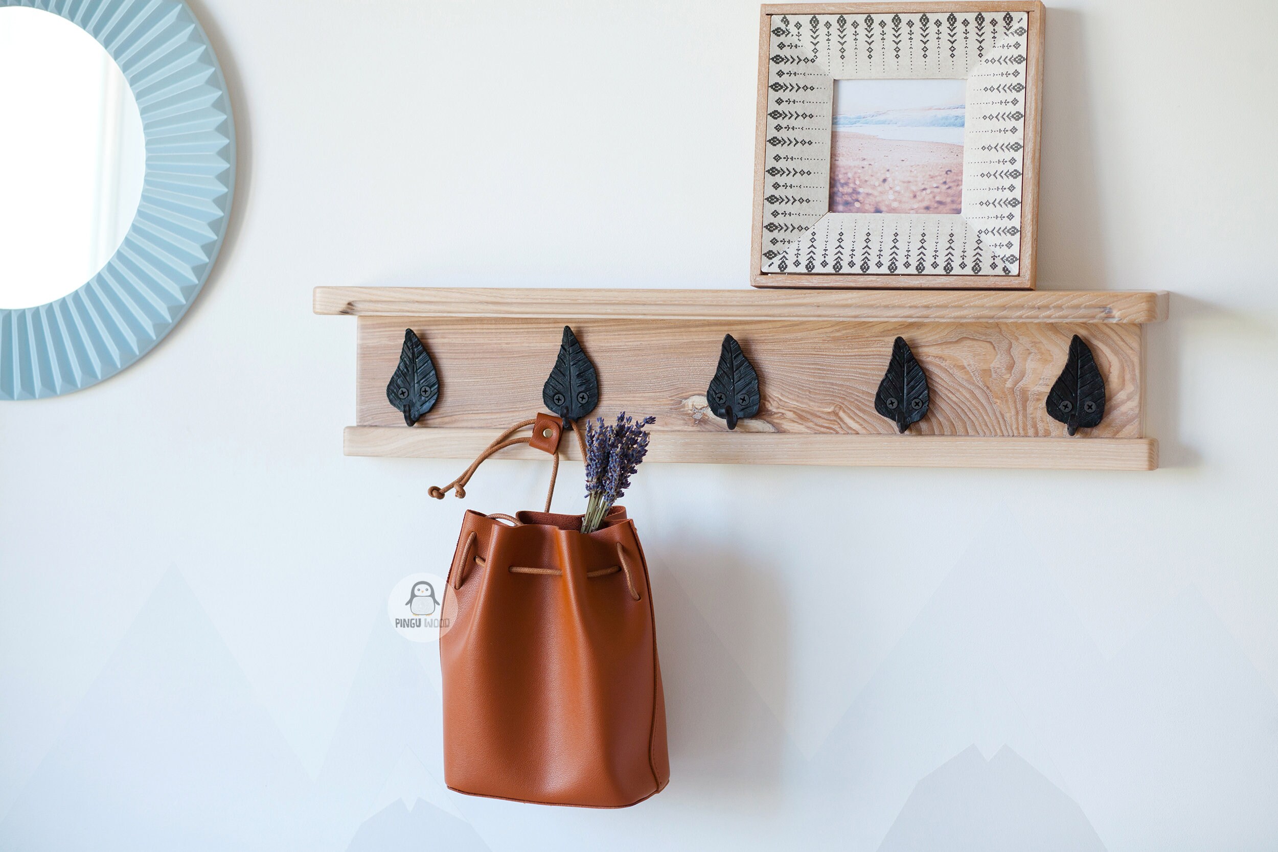 Percha de pared original con ganchos forjados hechos a mano Etsy