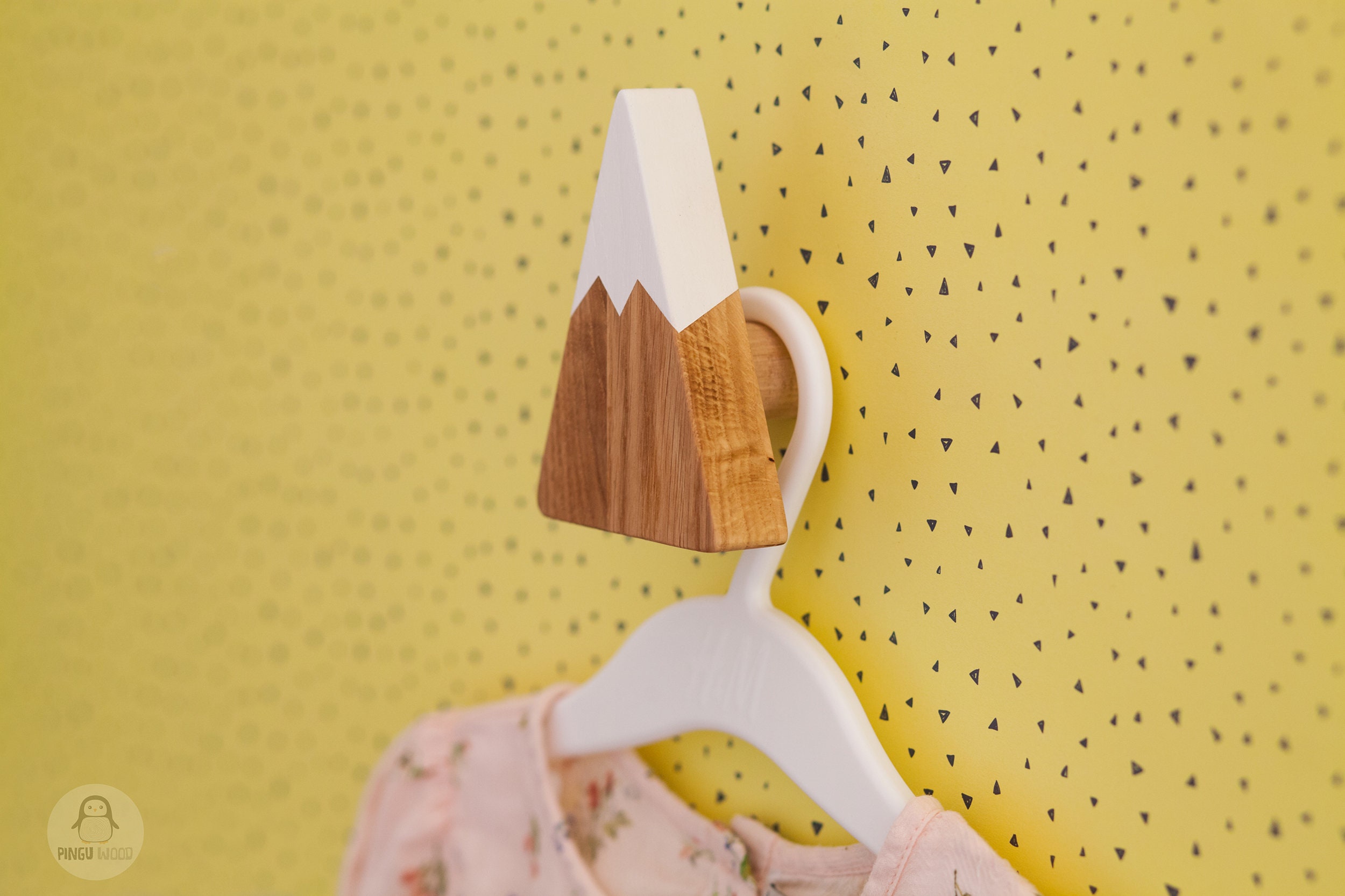 Original wooden coat hook for clothes Snow Wooden Mountains Etsy