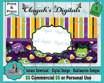 blue and gold license plate template sublimation etsy