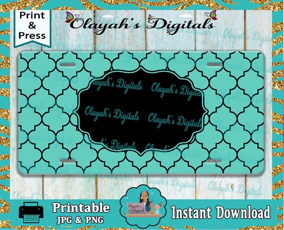 License Plate Template Printable