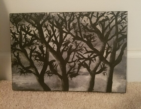 Spooky Tree Art Etsy