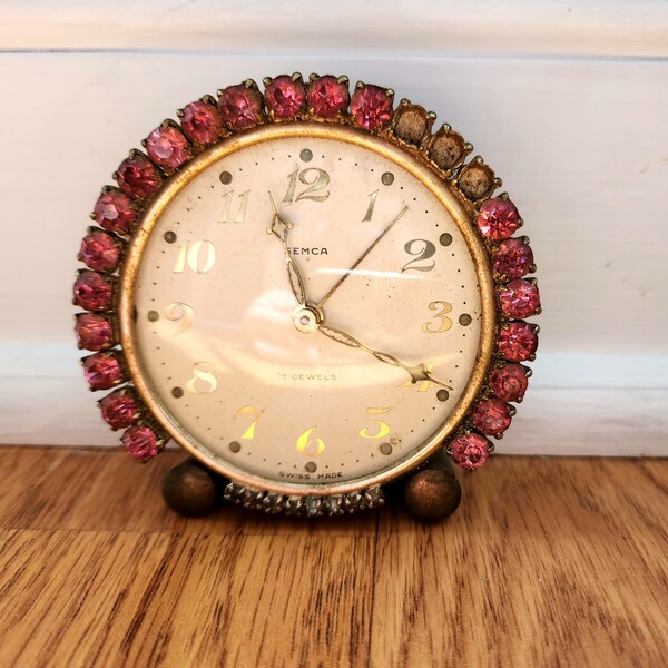 Rhinestone Clock Etsy