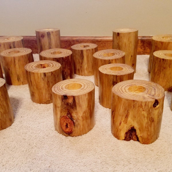Wooden Candle Holder Etsy