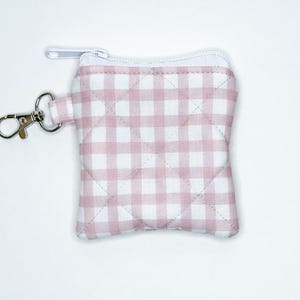 Mini Quilted Zipper Pouch Keychain