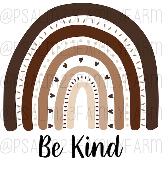 Download Be Kind Rainbow Skin Color Svg Etsy