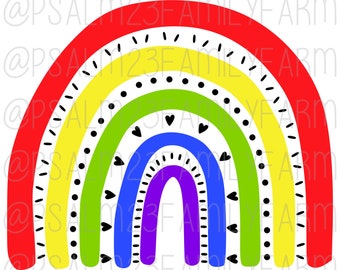 2 Boho Rainbow SVGs