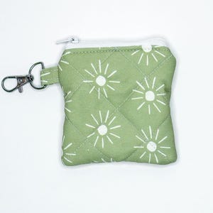 Mini Quilted Zipper Pouch Keychain