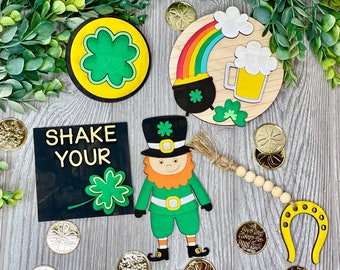Leprechaun Tiered Tray|St.Patrick’s Day Tiered Tray|Tier Tray Decor|St.Patricks Day Decor Bundle|St.Patricks Day Tier Tray|| HJRustic