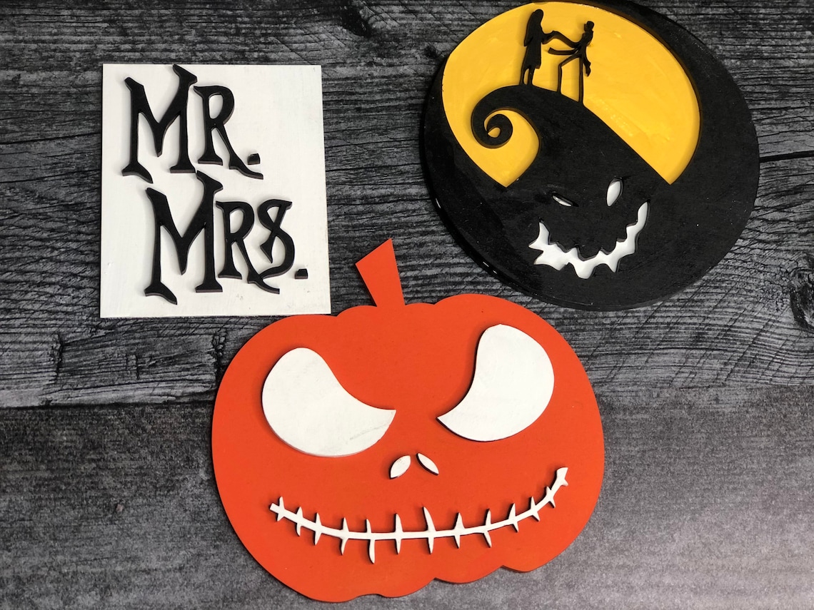 Nightmare Before Christmas Tiered Tray Decor Hjrustic Etsy