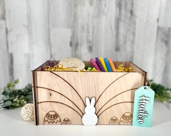 Easter Crate| Gift Crate| Candy Crate| Customizable Gift Crate| Easter Gift| Easter Basket | Personalize Crates
