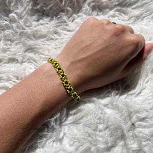 Sunflower seed bead bracelet