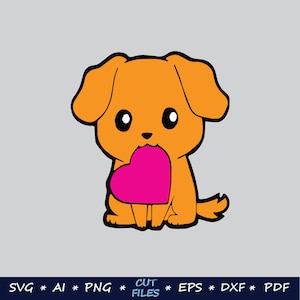 Puppy SVG, Cute dog SVG, Silhouette Cut Files, Cricut Cut Files, SVG Files