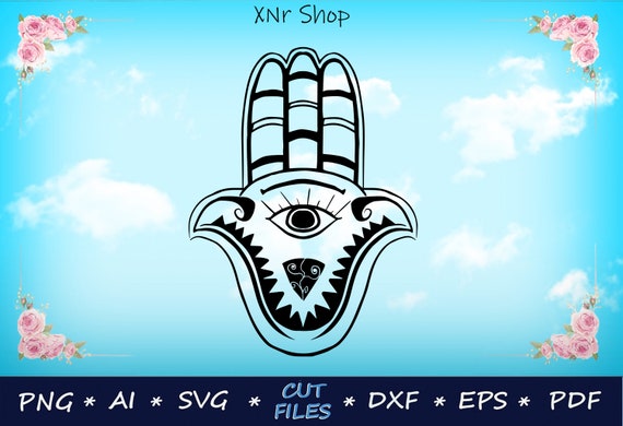 Download Hamsa Hand Svg Boho Hand Svg Silhouette Cut Files Cricut Etsy SVG, PNG, EPS, DXF File