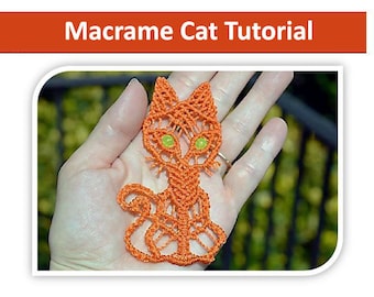 Tutorial - Macrame Cat Step-by-step instructions with images