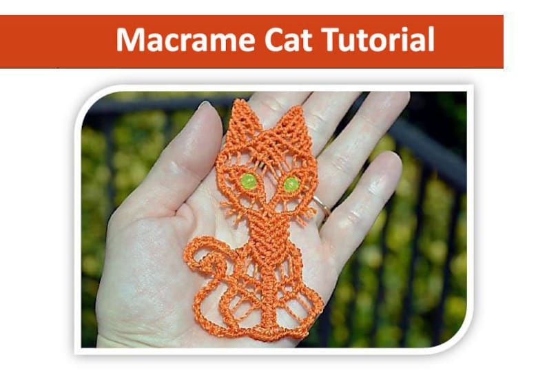 Tutorial Macrame Cat Step-by-step instructions with images image 1