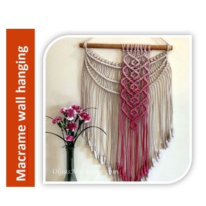 Tutorial Macrame Hearts Wall hanging Step-by-step instructions with images DIY image 1
