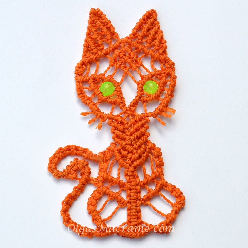 Tutorial Macrame Cat Step-by-step instructions with images image 2