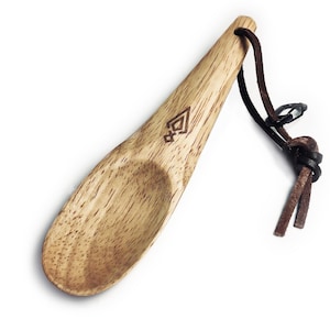 Wooden Spoon | Natural Hand Carved Woodcraft Utensil | Bushcraft, Camping, Survival, Traditional | Camp Kitchen