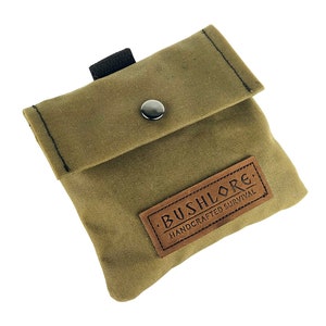 Gewachste Canvas Kleine EDC Tasche, Gürteltasche, Lanyard, Axt Puck, Kompass Tasche, Survival, Camping, Outdoor Zubehör - Made in Britain