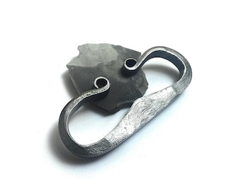 Viking Flint and Steel, Small Carbon Striker, Fire Starting Bushcraft, Camping, Survival, Traditional Hand Forged