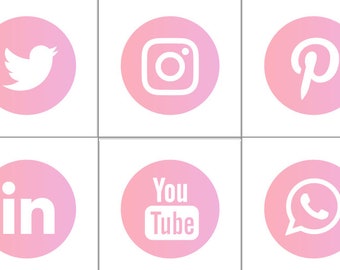 Pink Youtube Icon Etsy