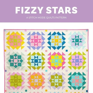 Wzór na kołdrę Fizzy Stars - TYLKO PDF