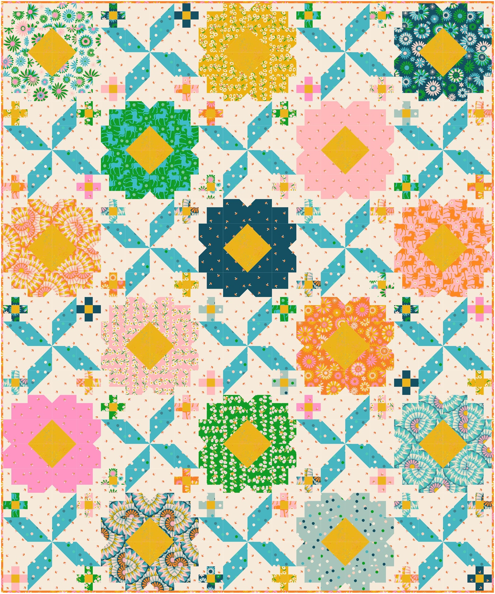 Fancy Flora Quilt Pattern - PDF Only - Etsy