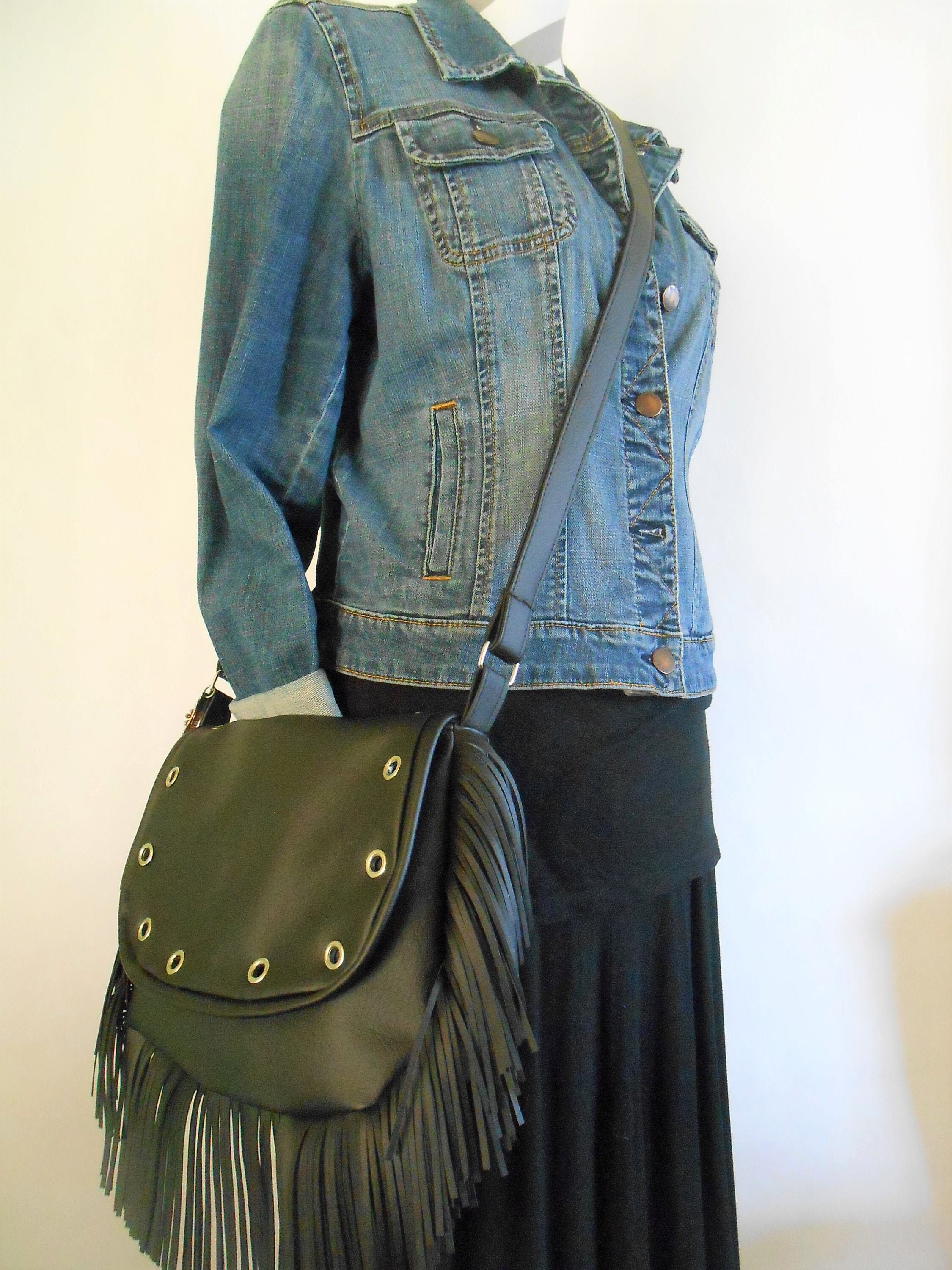 Vegan Leather Fringe Crossbody, Built to Last