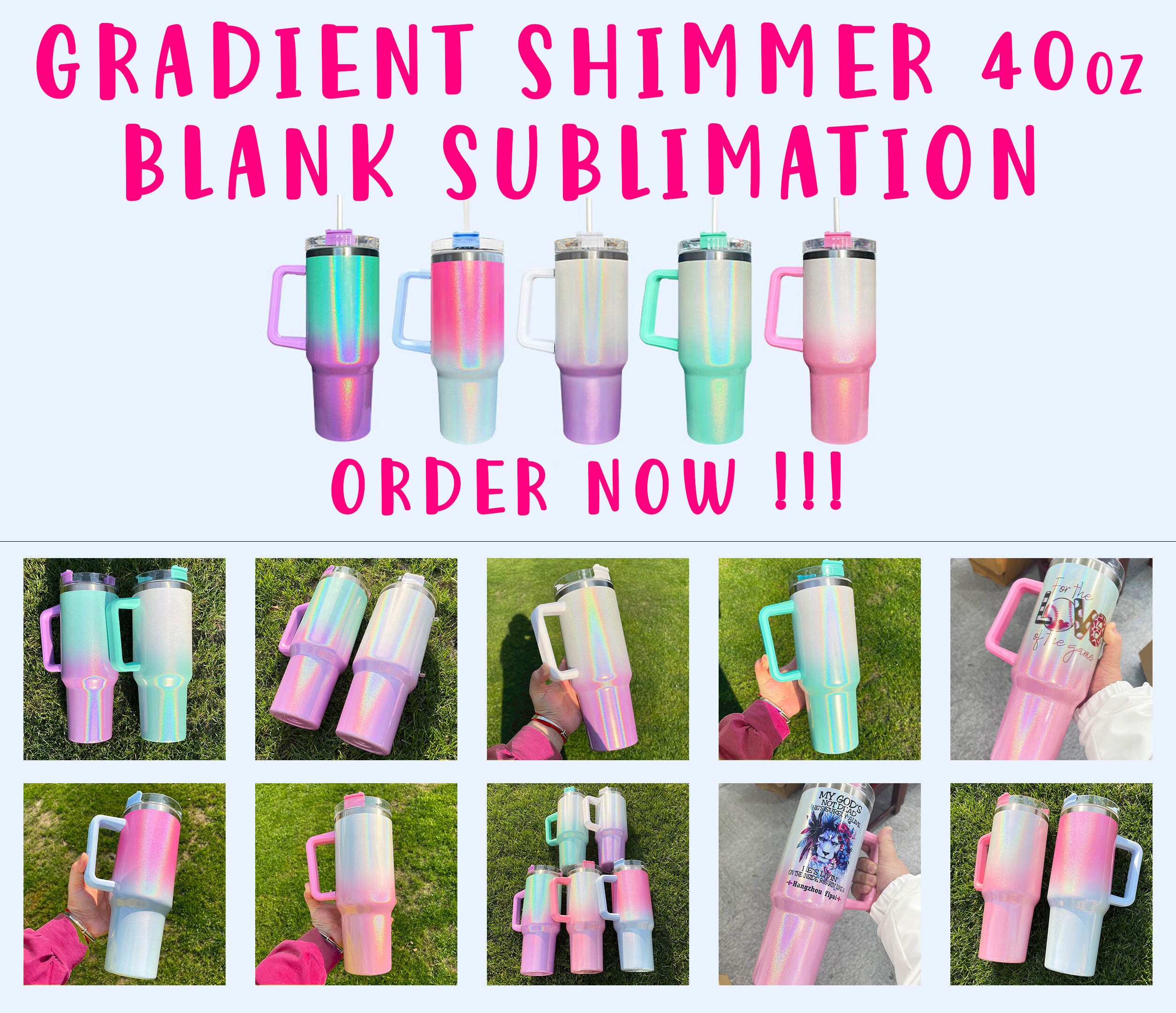 40 oz Shimmer Sublimation Tumbler – Vinyl Fun