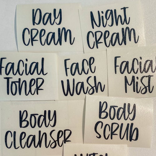 Bathroom Bottle Decals. Lotion Decal. Facial Cleanser Decal. Etsy