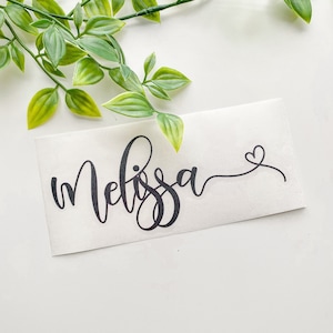Name Vinyl Sticker, Custom Script Name Sticker, Waterproof Vinyl Sticker, Water Bottle Vinyl Decal, Cute Elegant Script Font, Laptop Sticker