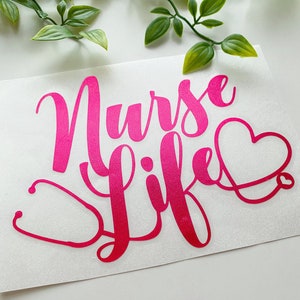 Nurse Life Sticker | Nurse Car Window Decal | Nurse Vinyl Decals | Cute DIY Gifts for Nurse | Nurse Life | Essential Worker