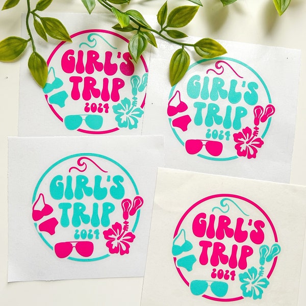 Girl's Trip Sticker, Waterproof Vinyl Stickers, DIY Girls Vacation Tumbler Stickers, Summer Vacation Sticker, Cruise Sticker, Beach Vacation