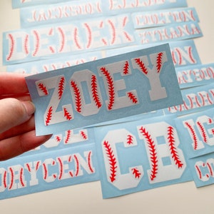 Baseball Name Sticker, Baseball Helmet Sticker, Waterproof Vinyl Sticker, Gift for Baseball Player, Personalized Baseball Decal, Car Decal