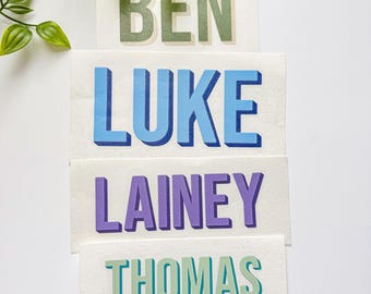 Double Layered Name Sticker, 3D Shadow Name Vinyl Decal, Custom Name Decals, Personalized Gift Idea, Waterproof Vinyl Sticker, Tumbler Decal