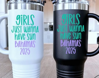 Girl's Trip Decals, Water Resistant, Tumbler Vinyl, Custom Travel Stickers, Sister Trip, Girls Vacation, Personalized Decals, Beach Trip