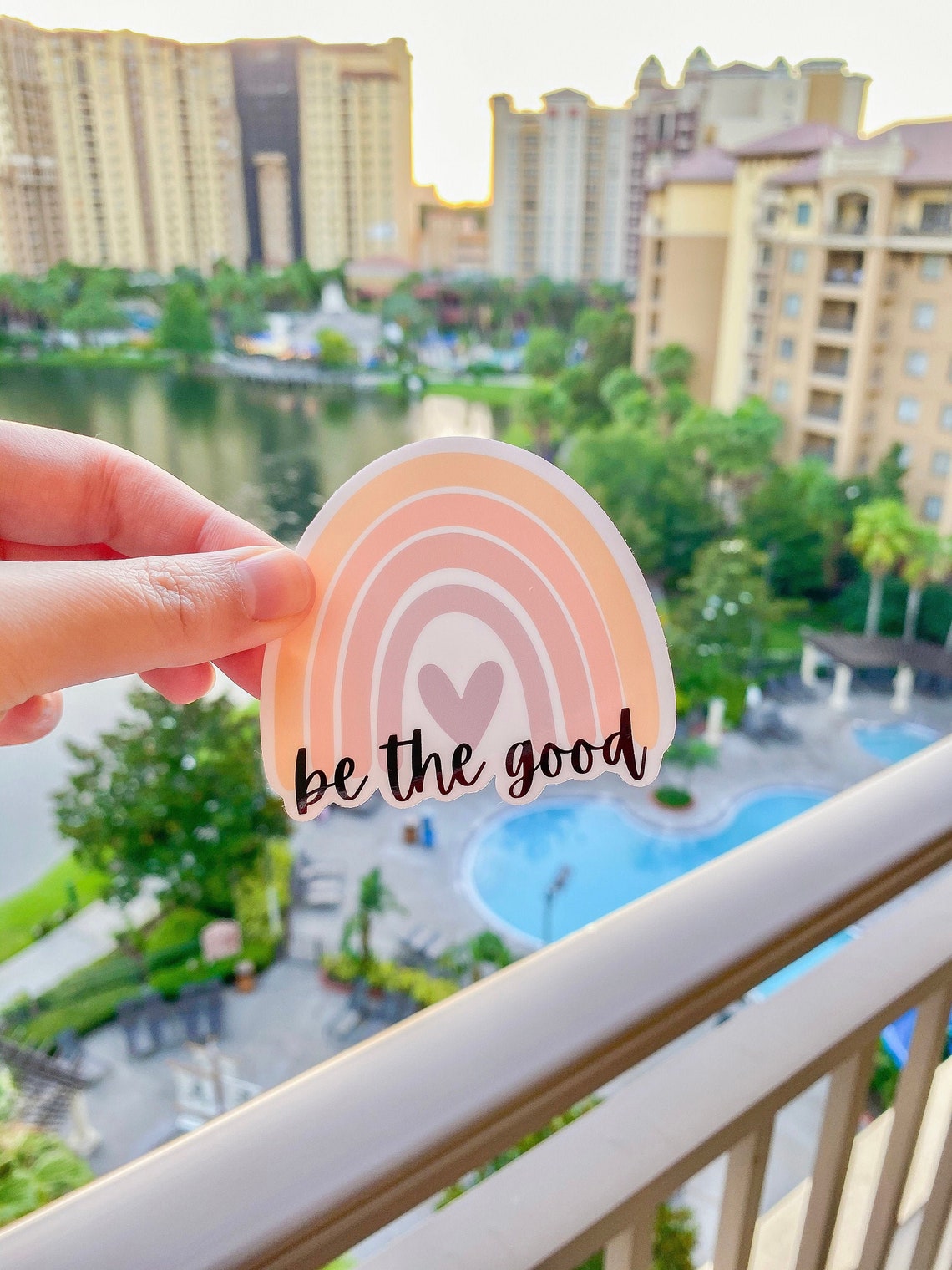 Be the Good Sticker. Rainbow Die Cut Sticker. Cute Etsy