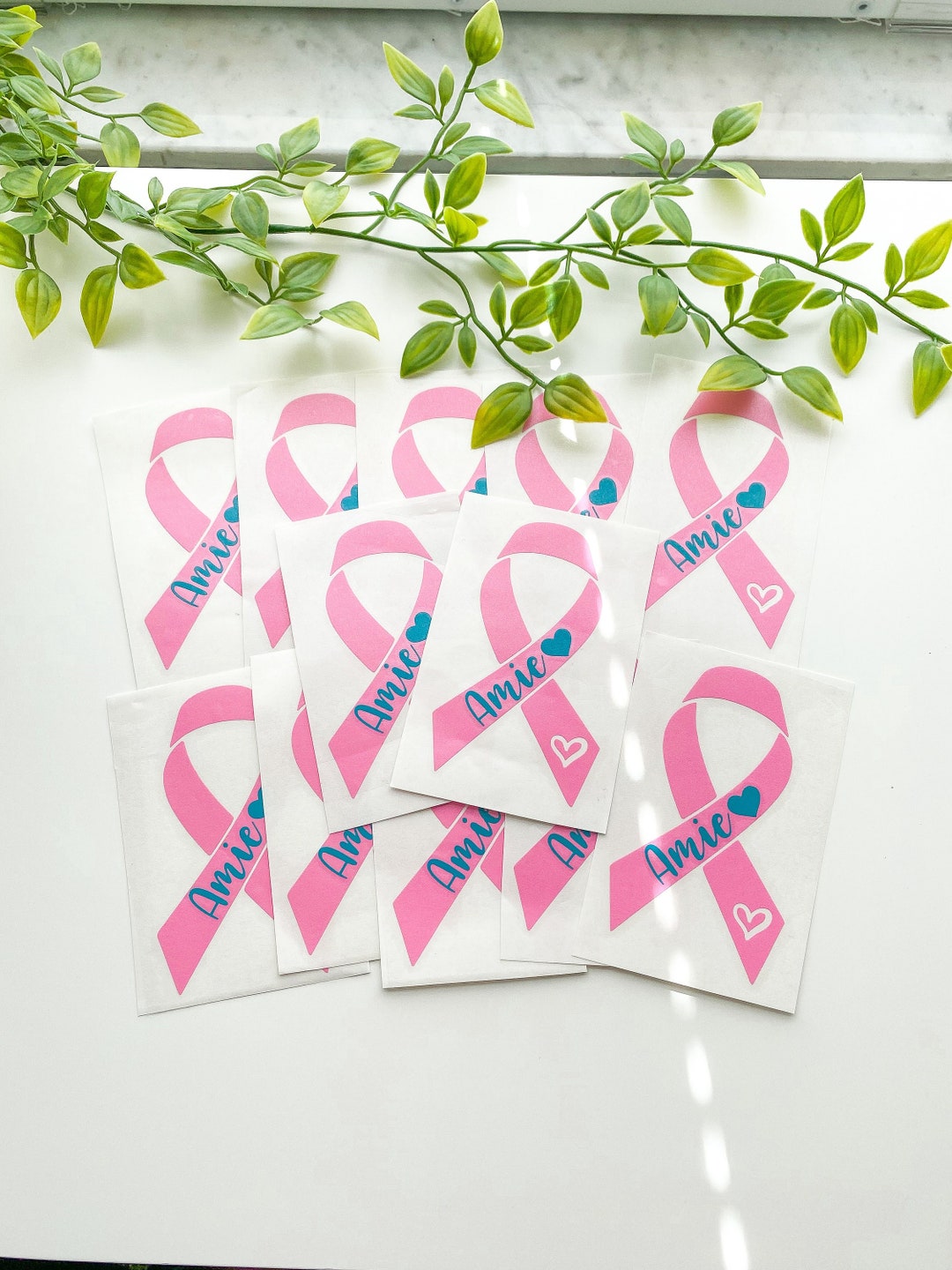 BULK Cancer Awareness Ribbon Stickers, Waterproof Vinyl Stickers