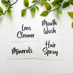 Home Organization Vinyl Decals, Water Resistant Vinyl Stickers, Skincare Decals, Bathroom Organization, Lotion Labels, Haircare Labels image 6