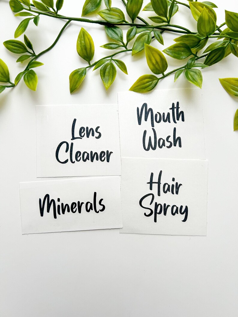 Home Organization Vinyl Decals, Water Resistant Vinyl Stickers, Skincare Decals, Bathroom Organization, Lotion Labels, Haircare Labels image 6