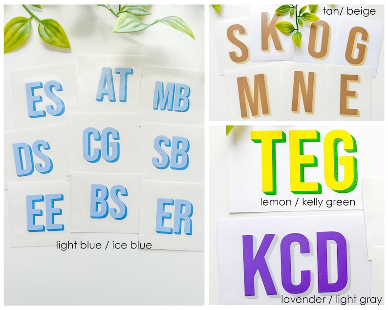 Double Layer Monogram Decal | 3D Shadow Layered Stickers | Personalized Gift Idea | Shadow Block Decals | Custom Initials | Tumbler Decal immagine 9