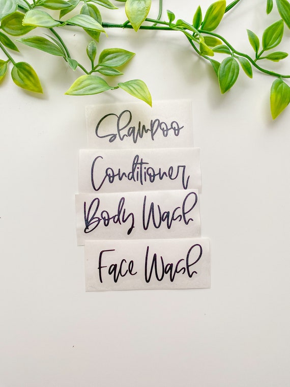 Shampoo Conditioner Body Wash Stickers | Personalized Shampoo Labels | Custom Design Shower Stickers| Uniform Body Soap Stickers