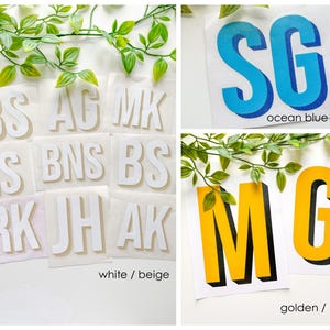 Double Layer Monogram Decal | 3D Shadow Layered Stickers | Personalized Gift Idea | Shadow Block Decals | Custom Initials | Tumbler Decal immagine 8