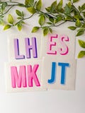 Double Layer Monogram Decal | 3D Shadow Layered Stickers | Personalized Gift Idea | Shadow Block Decals | Custom Initials | Tumbler Decal product logo